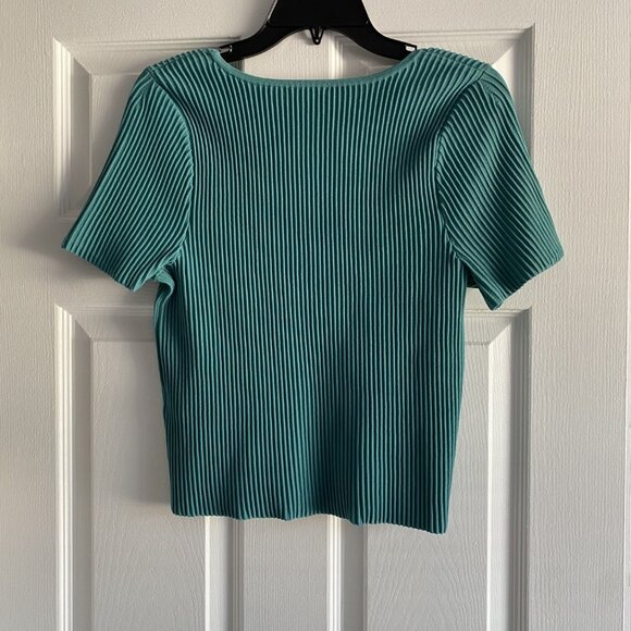 Madewell Women's XL Turquoise Cropped Sweater Top NWT - Picture 2 of 2